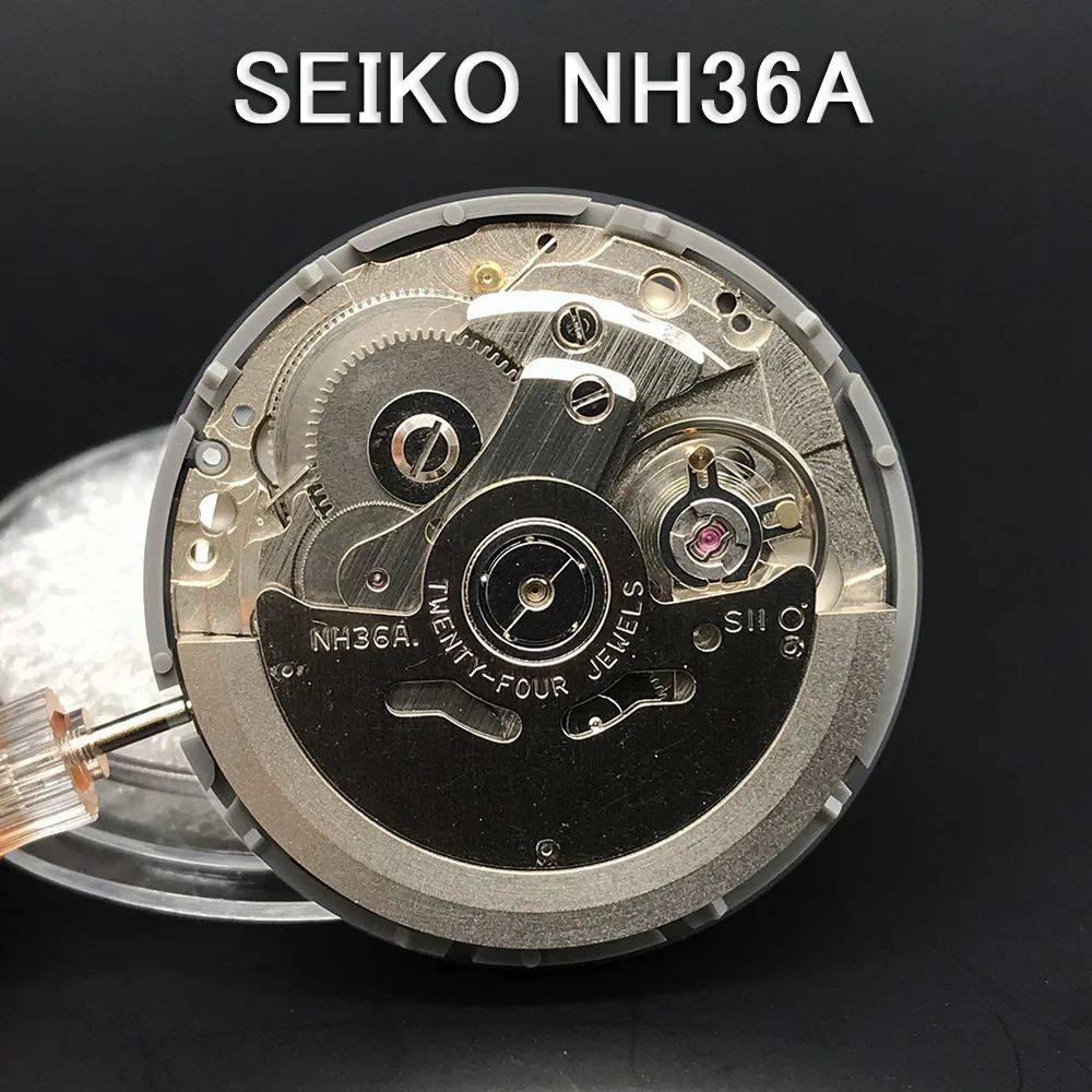 Jewels Seiko Mechanical Watch Movement NH36A 4R36 White Automatic Watch Movt Watchmakers Genuine Parts