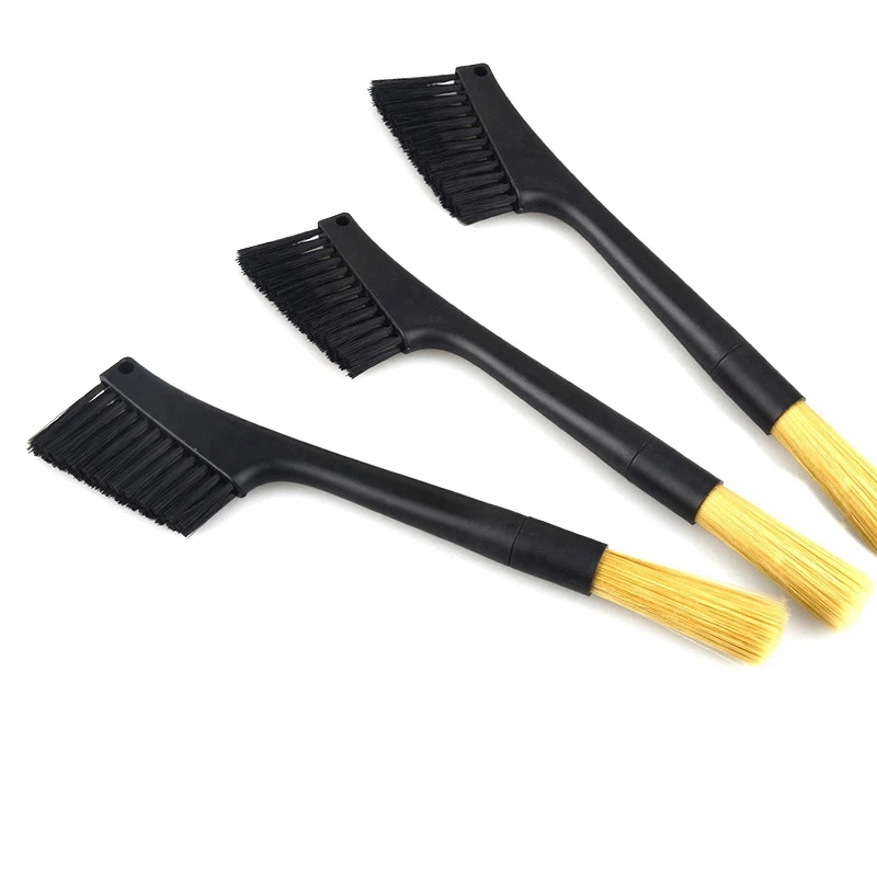 

3 Pc Removable Double Head Coffee Brush Coffee Grinder Machine Cleaning Brush Dusting Espresso Coffee Powder Brush for Barista