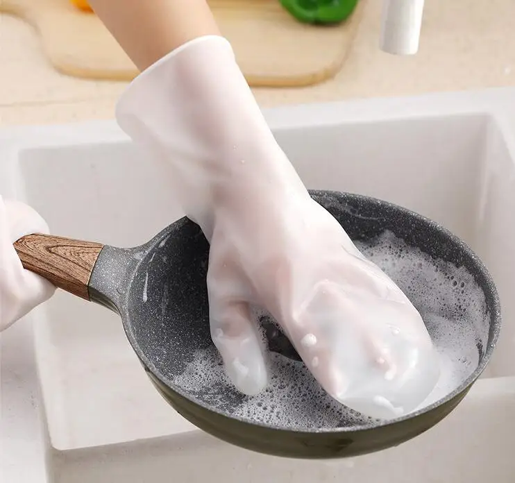 magic silicone dish washing gloves cleaning gloves non-slip dish washing Health Cleaning tools 1 Pair
