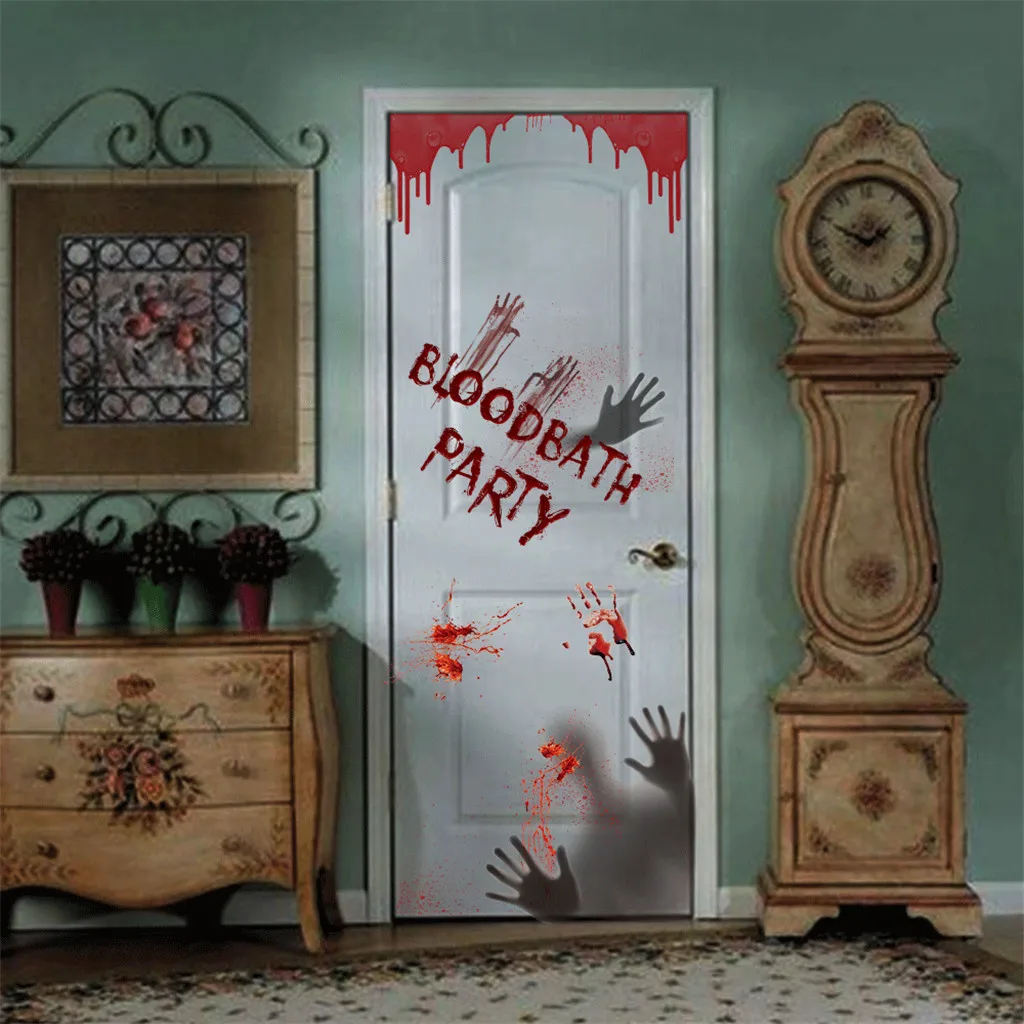 

Halloween PVC Wall Stickers Horror Door Stickers Window Horror Stickers wall sticker mirror wall stickers bedroom accessories