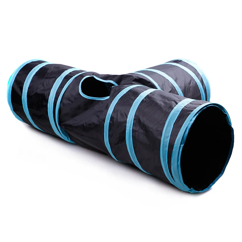 Indoor 3-way Collapsible Cat Tunnel Tube Kitty Tunnel Bored Pet Cat Toys Peek Hole Toy For Cat Puppy Kitty Kitten  (6)