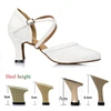 Women's Latin Dance Shoes White Wedding Banquet Ballroom Tango Salsa High-Heeled Professional Sneakers ► Photo 3/6