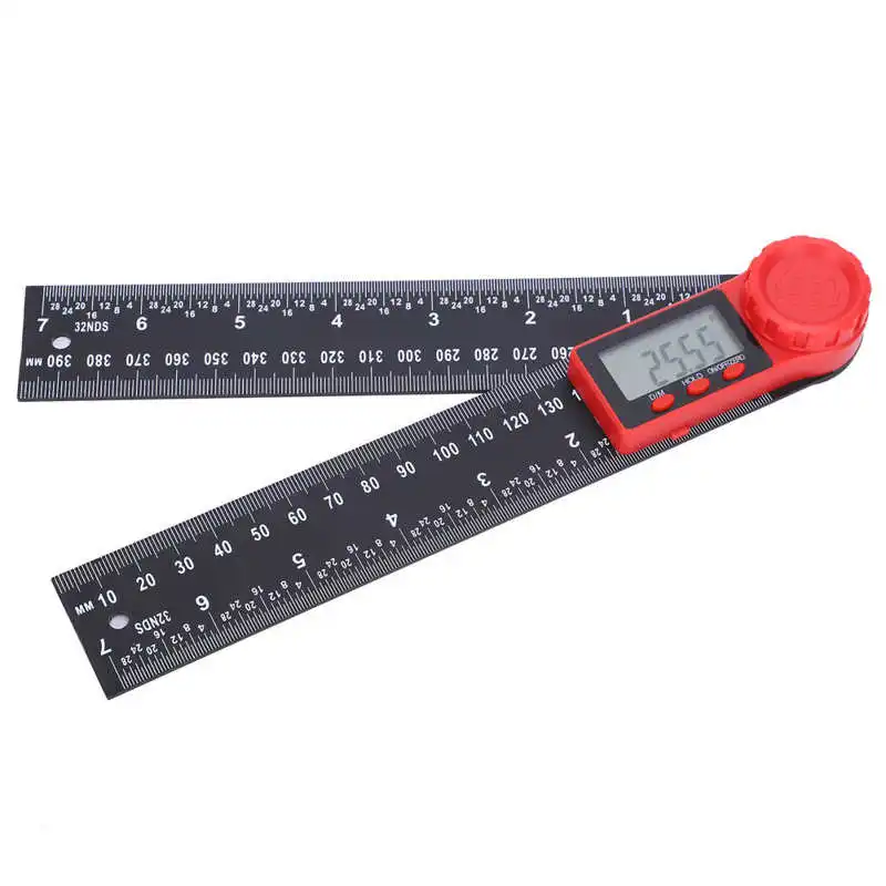 Tanie Elektroniczna przykładnica kątowa 0-360 stopni kątomierz linijka kątowa długość narzędzia pomiarowego