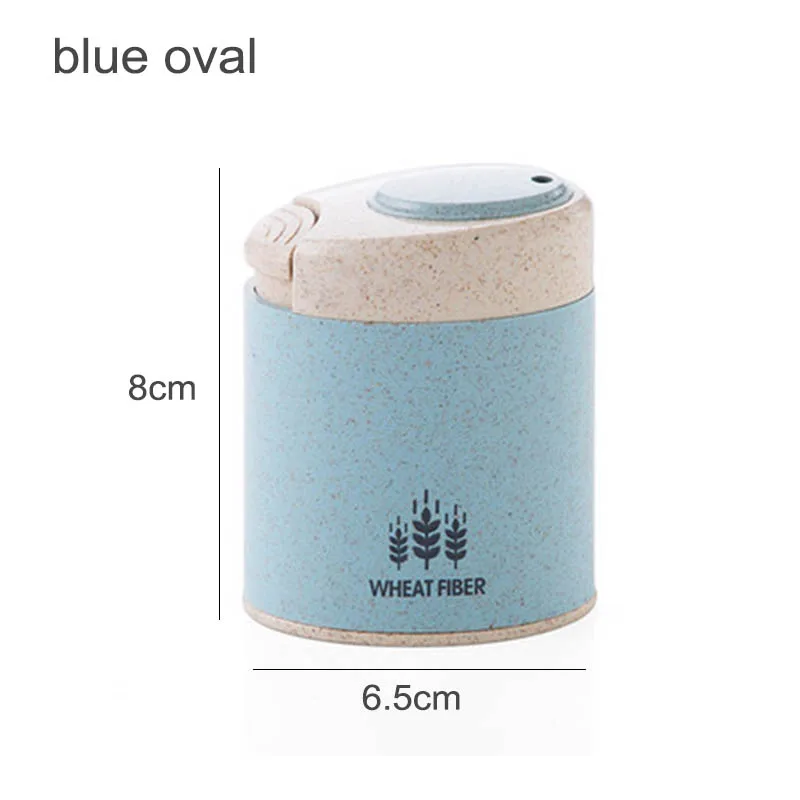 blue oval Кухонные аксессуары, коробка для зубочисток, экологически чистый чехол для хранения зубочисток, 1 шт., пшеничный соломенный Диспенсер Для Зубочисток - Цвет: blue oval