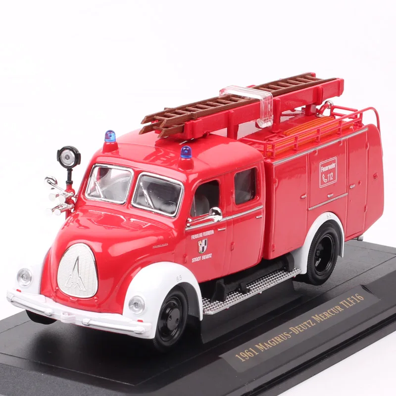 1/43 Scale Classics Retro Germany 1961 Magirus Deutz Mercur TLF 16 Fire Engine Lorry Truck Diecasts & Toy Vehicles Car Models 1 43 scale classics retro germany 1961 magirus deutz mercur tlf 16 fire engine lorry truck diecasts