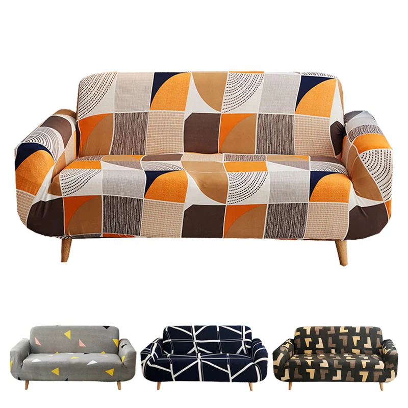Sofa Cover Spandex Stretch Sofa Covers For Living Room Printing Elastic Single 2 3 4 Seater L Shaped Sectional Sofa Cover Corner