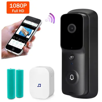 

Hannord Wifi Doorbell Smart Video Doorbell Wireless Security Door Bell Visual Recording Home Monitor Night Vision Intercom