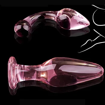 Pink Glass Anal plug for women butt plugs Penis Nightlife Anus Dildo adult masturbation Adult Gay Sex Toys Lover Gifts 2