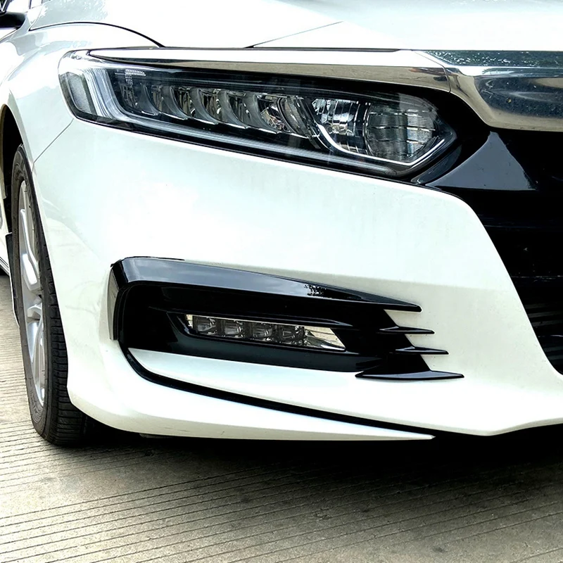 Для Honda Accord 10Th 2018 2020 глянцевый черный передний бампер Спойлеры Автомобильные