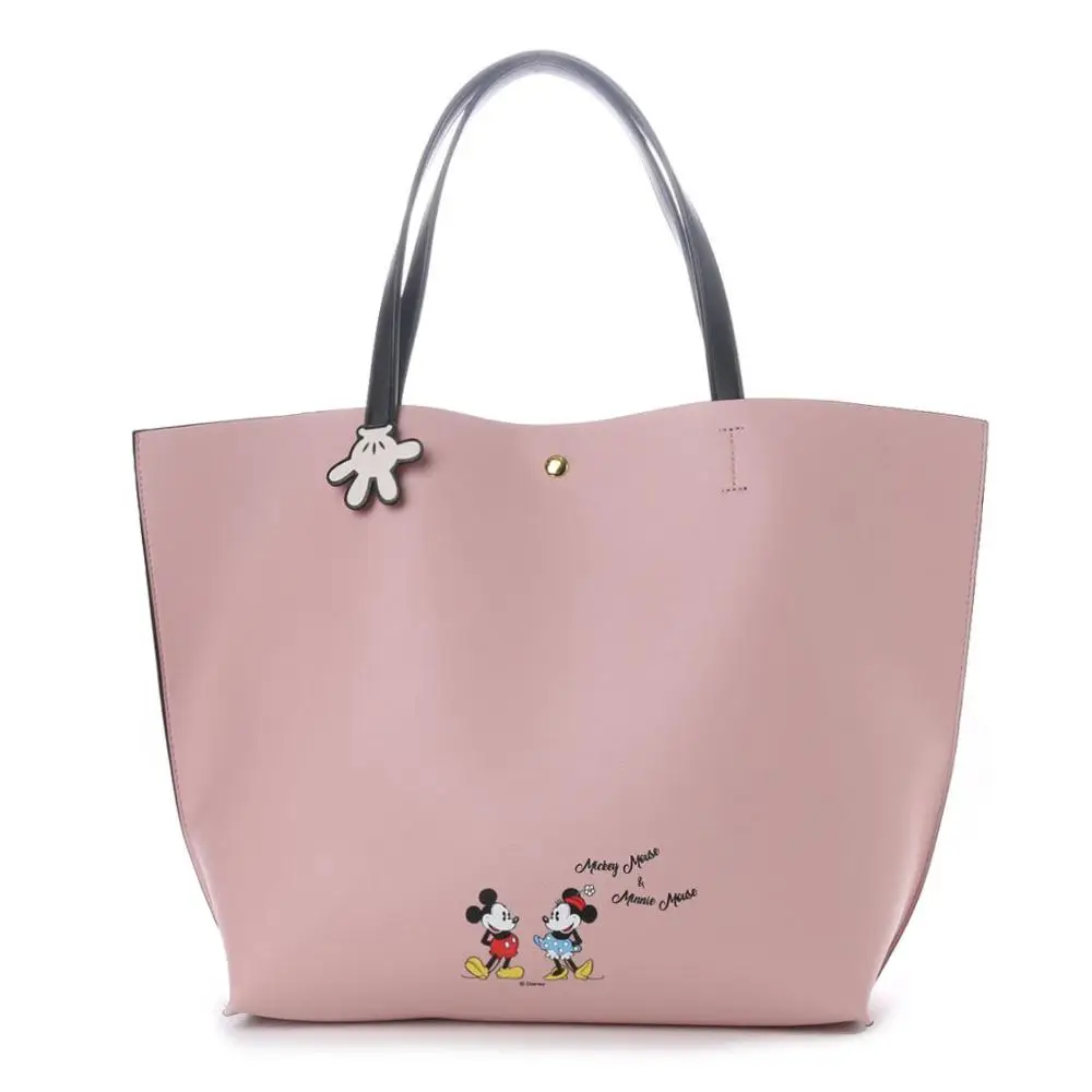 Disney Микки Маус сумка ПУ плечо мультфильм леди сумка Большой Вместимости Сумка женские модные сумки сумка - Цвет: 3