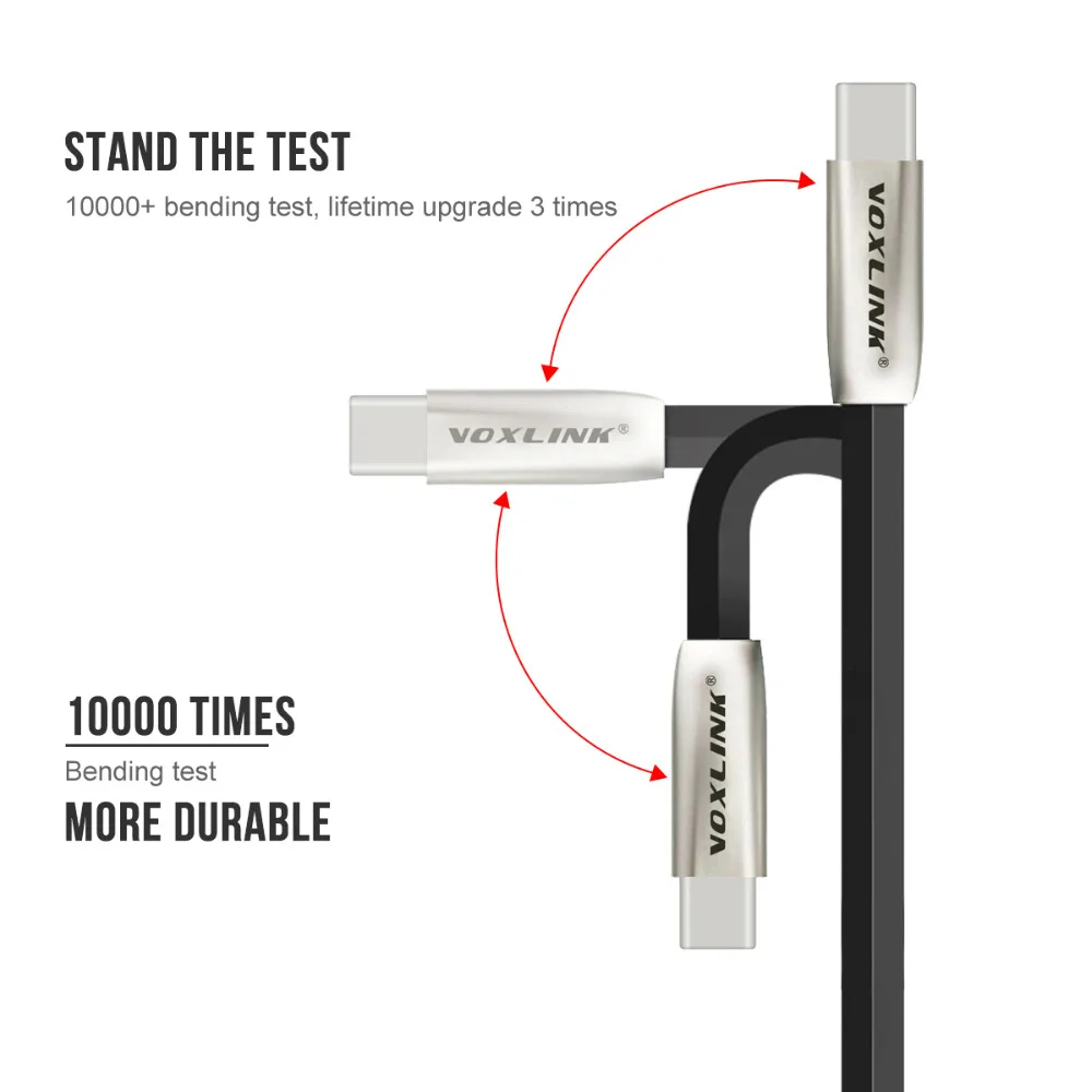 VOXLINK USB type-c кабель 2.4A Быстрая зарядка usb c кабель type-c кабель для передачи данных зарядное устройство usb-c для samsung Note 9 8 Xiaomi mi8 mi6 htc
