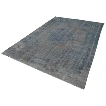 

222x314 Cm Grey Handmade Overdyed Rug-7x10 Ft