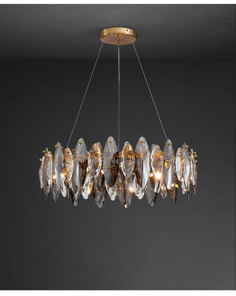 Modern Crystal Leaves Chandelier For Dinning Room