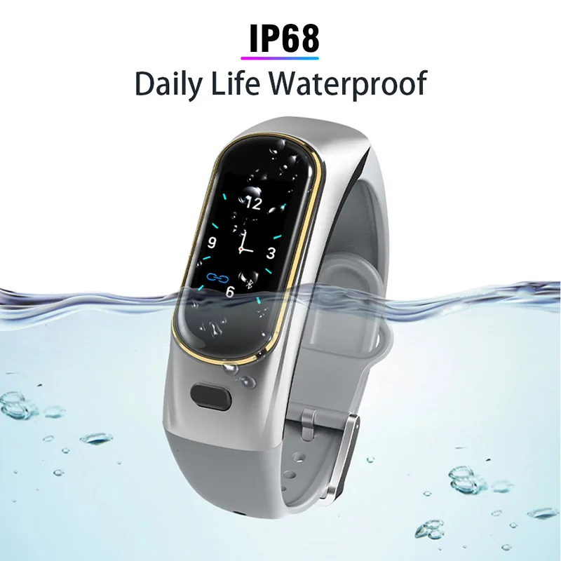 H109 наушники Bluetooth гарнитура беспроводные наушники Фитнес браслет часы кровяного давления смарт-браслет наушники для iPhone Xiaomi