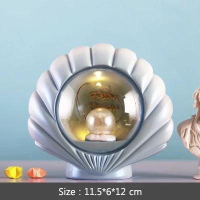 Shell-B Strongwell Nortic Единорог Ночной светильник Пластик лампа ремесла домашнего украшения аксессуары рождественские подарки мультфильм милый - Цвет: Shell-B