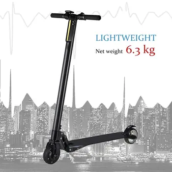 

Ultra Light Carbon Fiber Portable Foldable Electric Scooter With Two Wheels Fast Speed Skateboard With LCD Display
