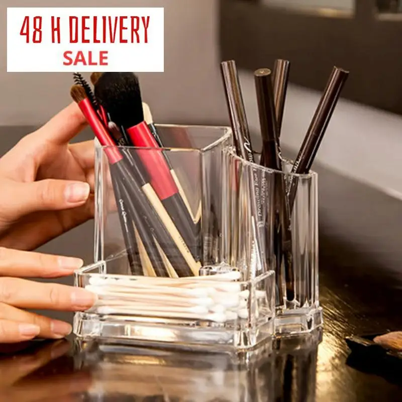 Organizer Acrylic Brush Storage-Box Jewelry Cosmetics Makeup Manager Transparent Business-Card
