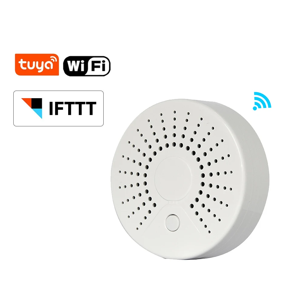 

Tuya Smart Life Wireless WiFi Smoke Detector Home Security Alarm System APP Push Notification Alerts Support IFTTT