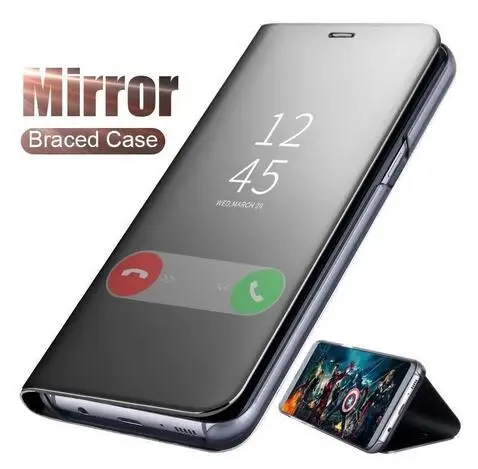 

Smart Mirror Flip Stand Case For Samsung Galaxy S8 S10 S9 Plus S7 Edge Note 10 9 8 A30 A50 A60 A70 A80 A7 J4 J8 J6 2018 Cover
