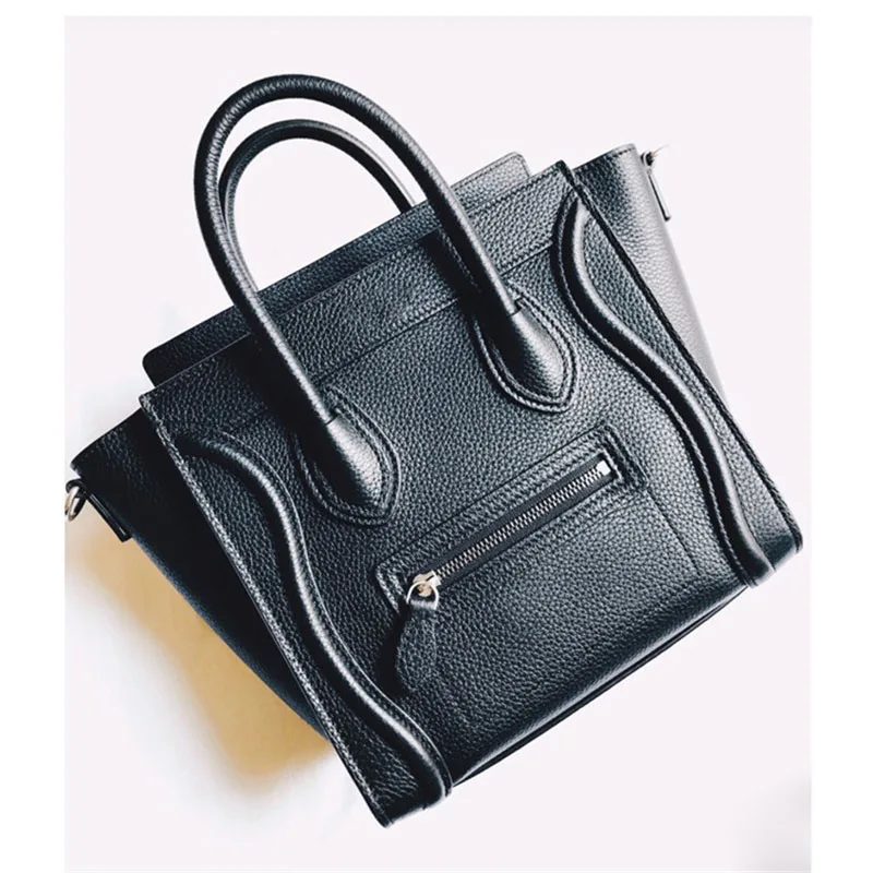 

New Arrival Genuine Leather Women's Bag Wing Design Smiling Face Design Luxury Elegance Shoulder Bags Messenger Bags