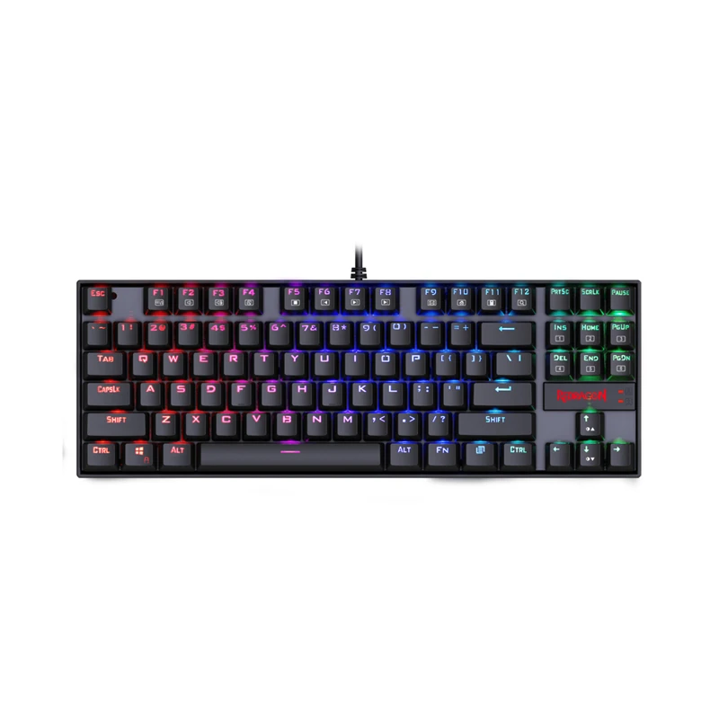 Teclado mecânico tenkeyless do jogo de huo ji, 84 chaves rgb led backlight  wired switch keyboard para o jogo de digitação do escritório, rosa -  AliExpress