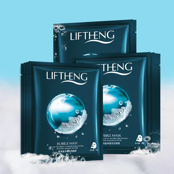 

Black Sea Salt Bubble Mask for face Oil-control Moisturizing Spontaneous bubble korea Charcoal fabric face mask Acne skin care