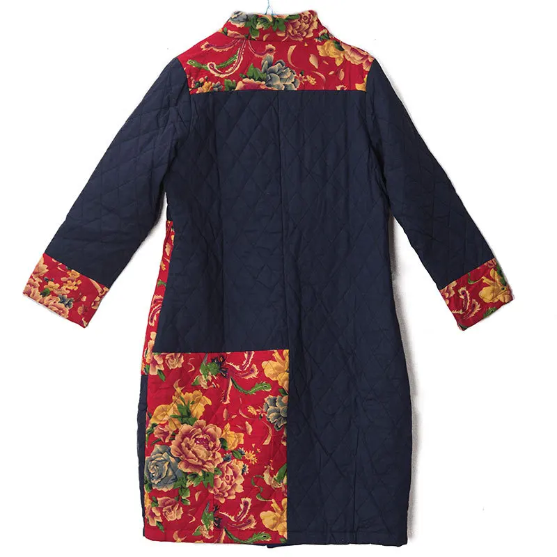 

2018 Winter Ethnic-Style Cotton Linen Cotton-padded Clothes Cotton Coat a Grant from