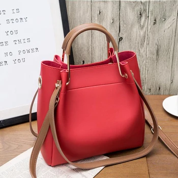 

Bucket bag handbag fashion simple large capacity commuter bag Big bag casual shoulder bag Oblique cross female pack