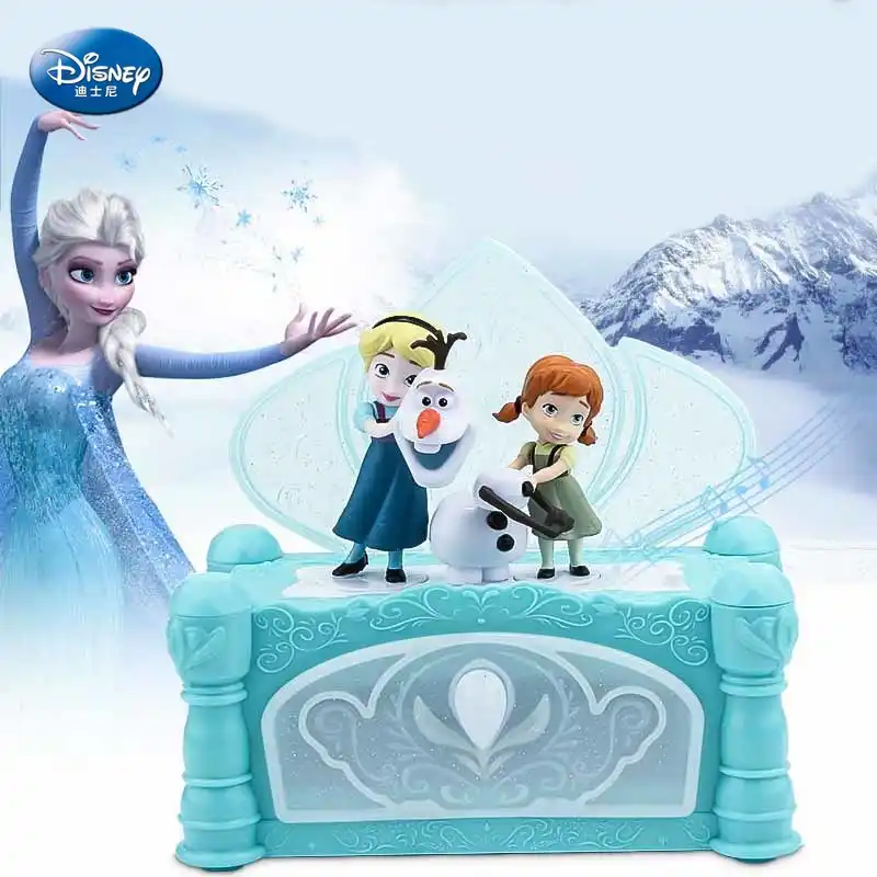ディズニー漫画オルゴール冷凍雪の宝物オルゴールアイシャと王女アンナジュエリーボックス子供の少女アニメフィギュア Music Boxes Aliexpress