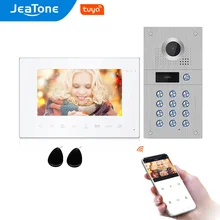 Jeatone 7 zoll 960P/AHD Tuya Wifi Video Intercom für Home Video Tür Telefon Aufruf Panel Unterstützung Elektrische schlösser Fernbedienung
