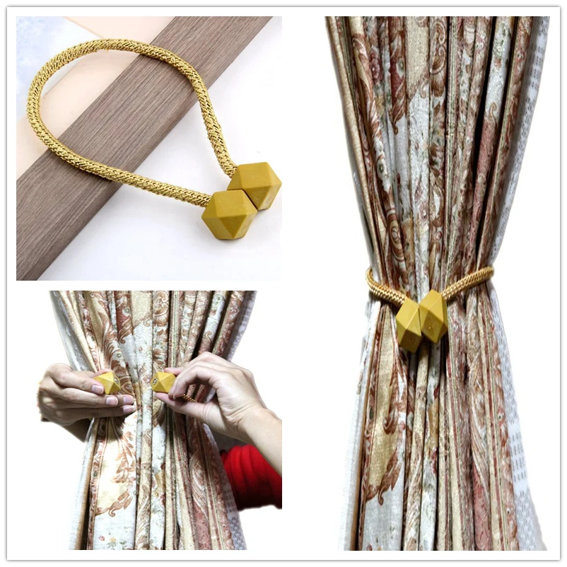 

1 шт., многогранный шаровой занавес Tieback, магнитная занавес с пряжкой, Завязывающиеся шторы, держатель для душа, настенные шары, аксессуары дл...