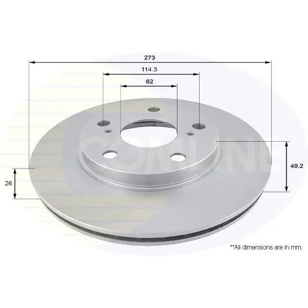 Disc brake TOY AURIS/COROLLA 1.33-1.8/1.4D-4D 07-lane vent 5 |