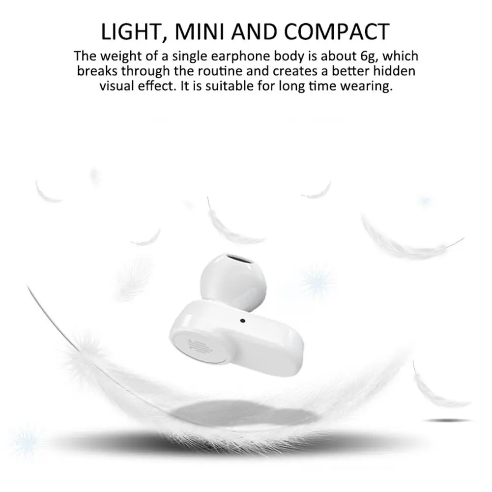 NEW Smart Wireless Bluetooth Earphone Headset Bluetooth 5.0 Smart Reminder Earphone Sleeping Helping Sports In-Ear #W1