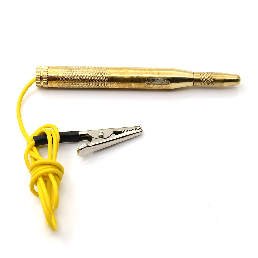 1pcs Car Circuit Tester Probe Light System 6V-24V Test Probe Lamp Auto Light Lamp Voltage Test Pen Detector Copper car light tester circuit detector probe pen tester voltage test pen circuit tester