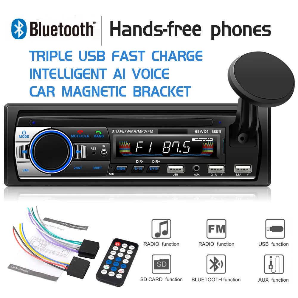 Автомагнитола 2 din 12 В 24 Bluetooth автомобильная аудиосистема стерео In dash FM Aux вход