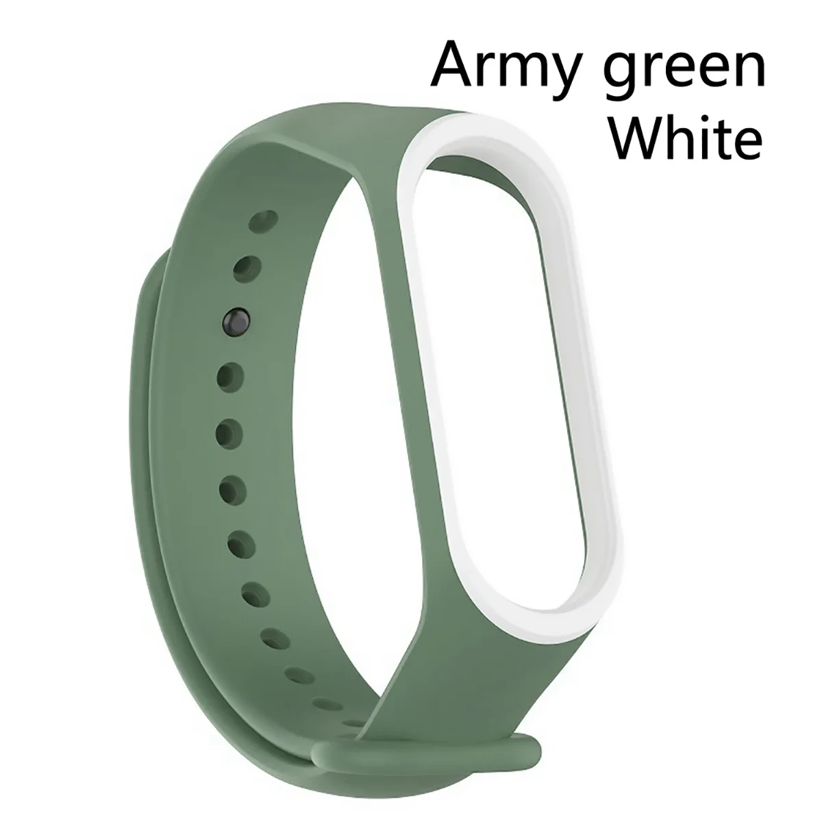 Спортивный силиконовый браслет для mi band для Xiaomi mi Band 3 ремешок Ремешок для Xiaomi mi ремешок для замены mi Band 4 ремешок - Цвет: Army green White