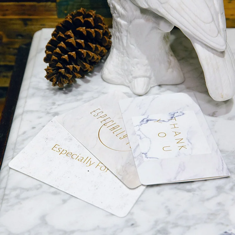 

Marble Greeting Card Envelope Set Fashion Gold Birthday Card Cards Gift Christmas New Year Invation Wedding Thank You