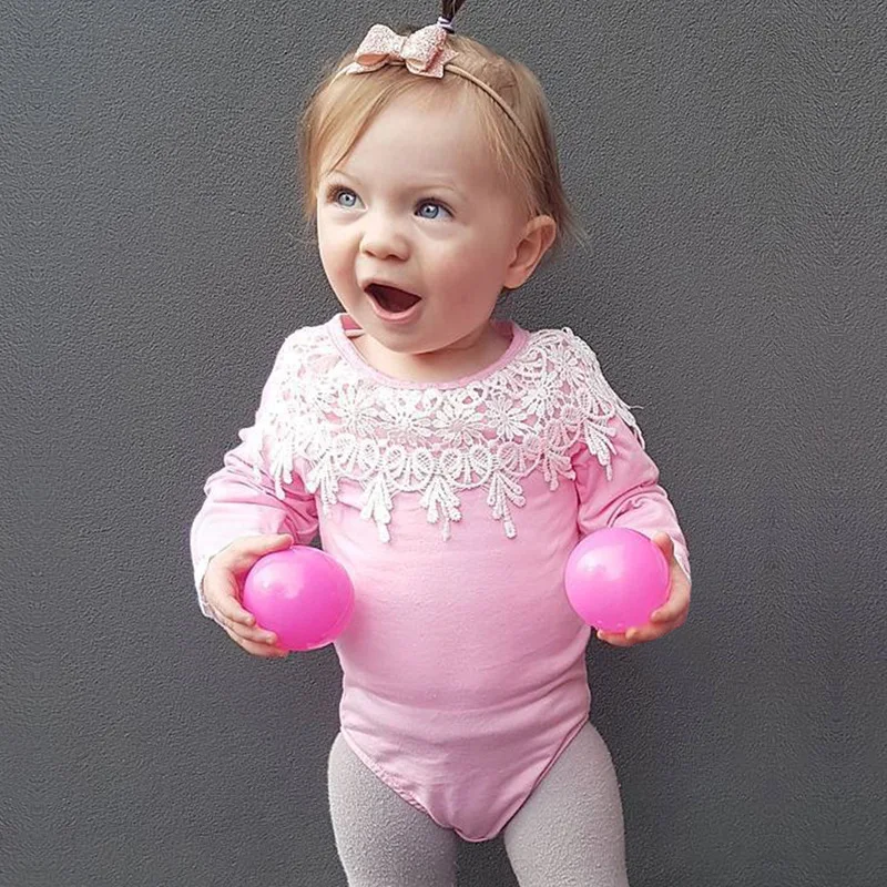 

Girls Baby Lace Collar Autumn Triangle Romper Ins Explosion Models Europe And The United States Infant Cotton One-piece Suit