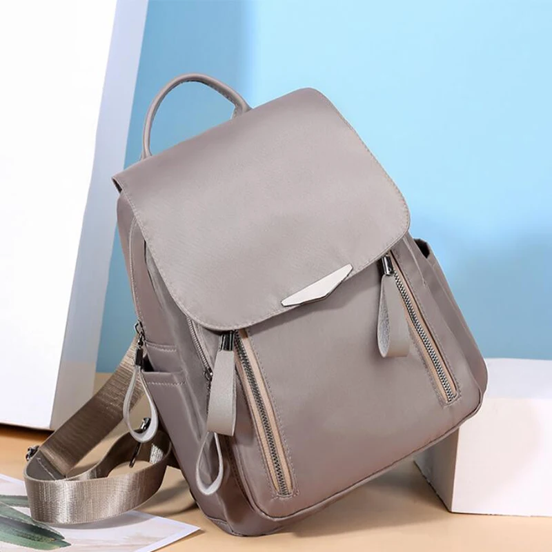 Cuadrado caqui borla ranura Casual blanco hombro estampado Mini bolso cadena mujeres bolsillo cremallera bolsa Interior