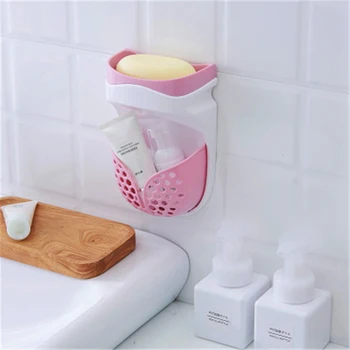 

Bathroom Wall Soap Storage Rack Without Trace Strong Drain Double Layer Removable Holder Soap Container Soap Organization