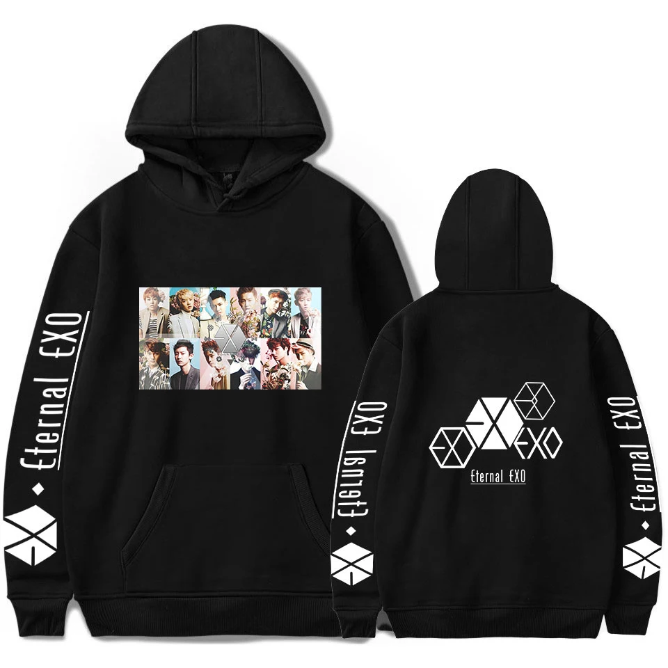 Новое поступление EXO PLANET#5 толстовки для мужчин Повседневный пуловер уличная Толстовка Sudadera Hombre мужской EXO PLANET#5 толстовка мужские топы