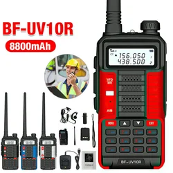 Walkie talkie sans fil 10W haute puissance 10KM, interphone portatif double bande VHF UHF pour le cyclisme en plein air sur chantier 