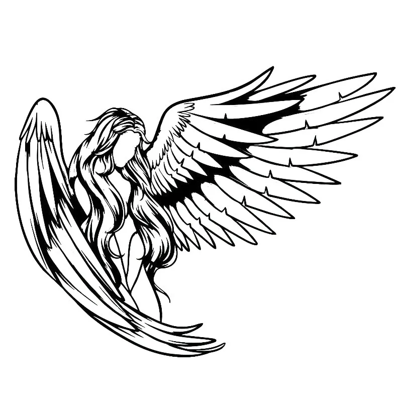 Beautiful Elegant Gorgeous Girl Warrior Angel Car Sticker Cover Scratches Waterproof Motorcycle Accessories Pvc 19cm X 15cm | Автомобили и
