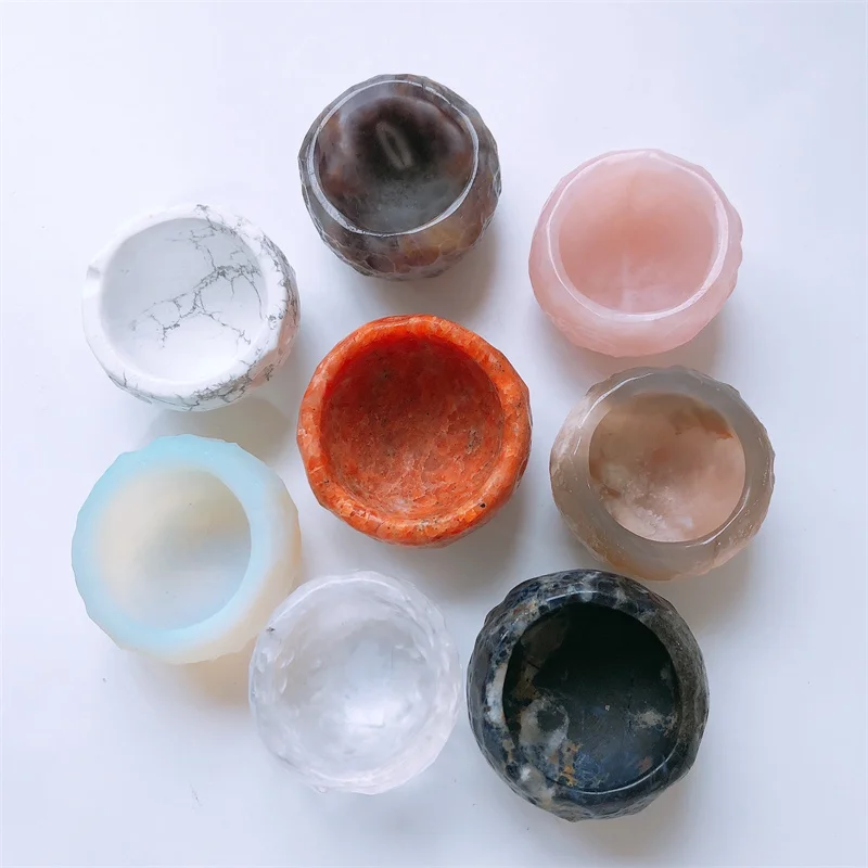 Hot Sale High Quality Crystal Tea Cup Natural Hand Carved Rose Quartz