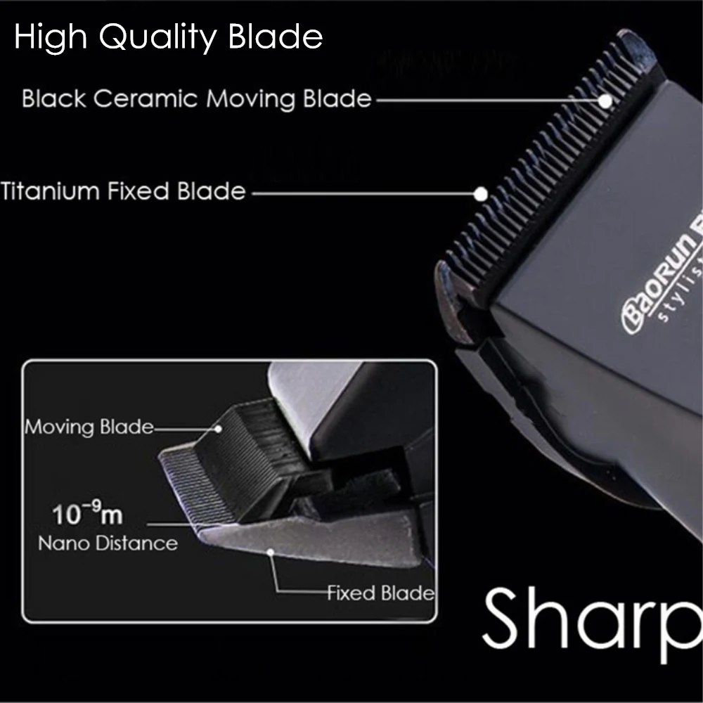 110-240V Electric Hair Clipper Hair Trimmer for Men Baby Rechargeable Beard Trimmer Ceramic Blade