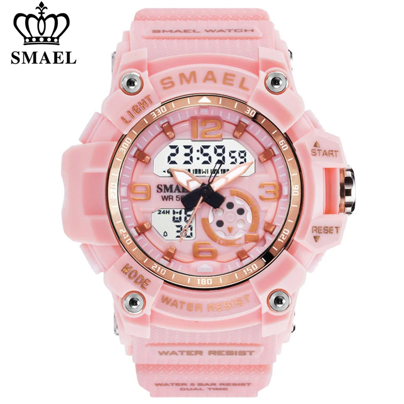 Digital Watch Display Waterproof Women Clock Quartz Electronic Casual Sport SMAEL LED