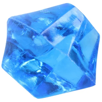 

150 Pcs Blue Plastic Irregular Crystal Stone Fish Tank Ornament