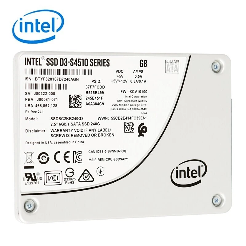  Original Intel D3-S4510 SSD 960 GB 25 