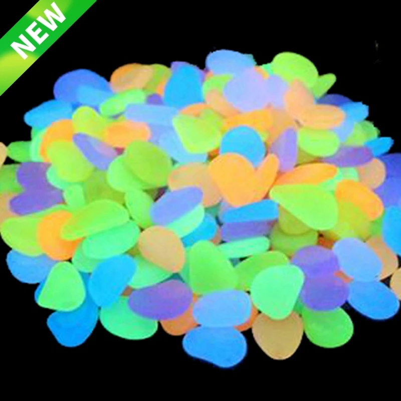 50pcs Luminous Stones Glow In The Dark Garden Pebbles Glow Stones Rocks For Walkways Garden Path