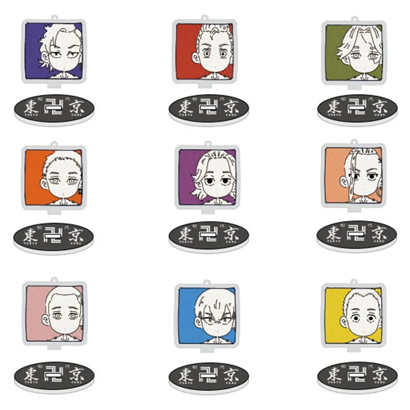 Anime Tokyo Revengers Figure Cosplay Acrylic Stands Manjiro Ken Takemichi Hinata Kazutora Model Plate Fans Keychains Gift